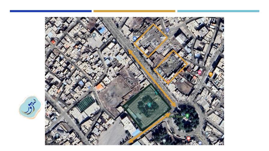 جای پارک نزدیک کاروانسرای نیشابور