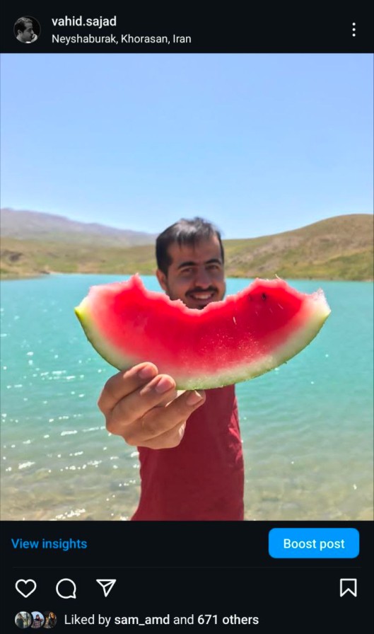 دریاچه روستای عبداله گیو در نیشابور